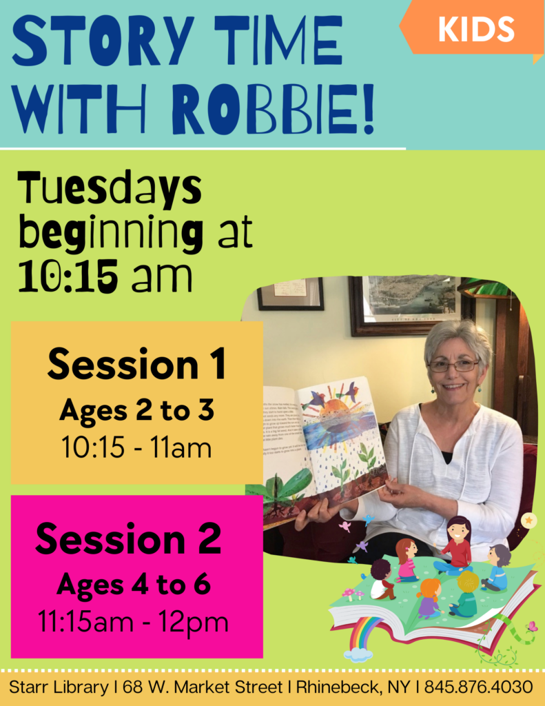 kids program - story time with Robbie - click to visit the calendar for more information
