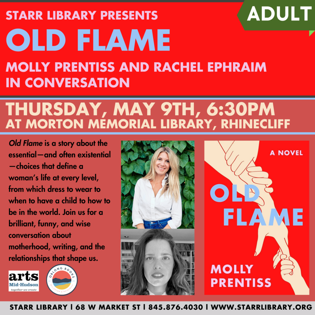 old flame, author talk with molly prentiss and rachel ephraim at morton library