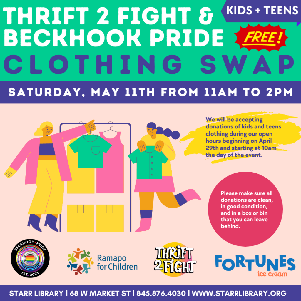 thrift 2 fight and beckhook pride clothing swap, saturday may 11th at 11am