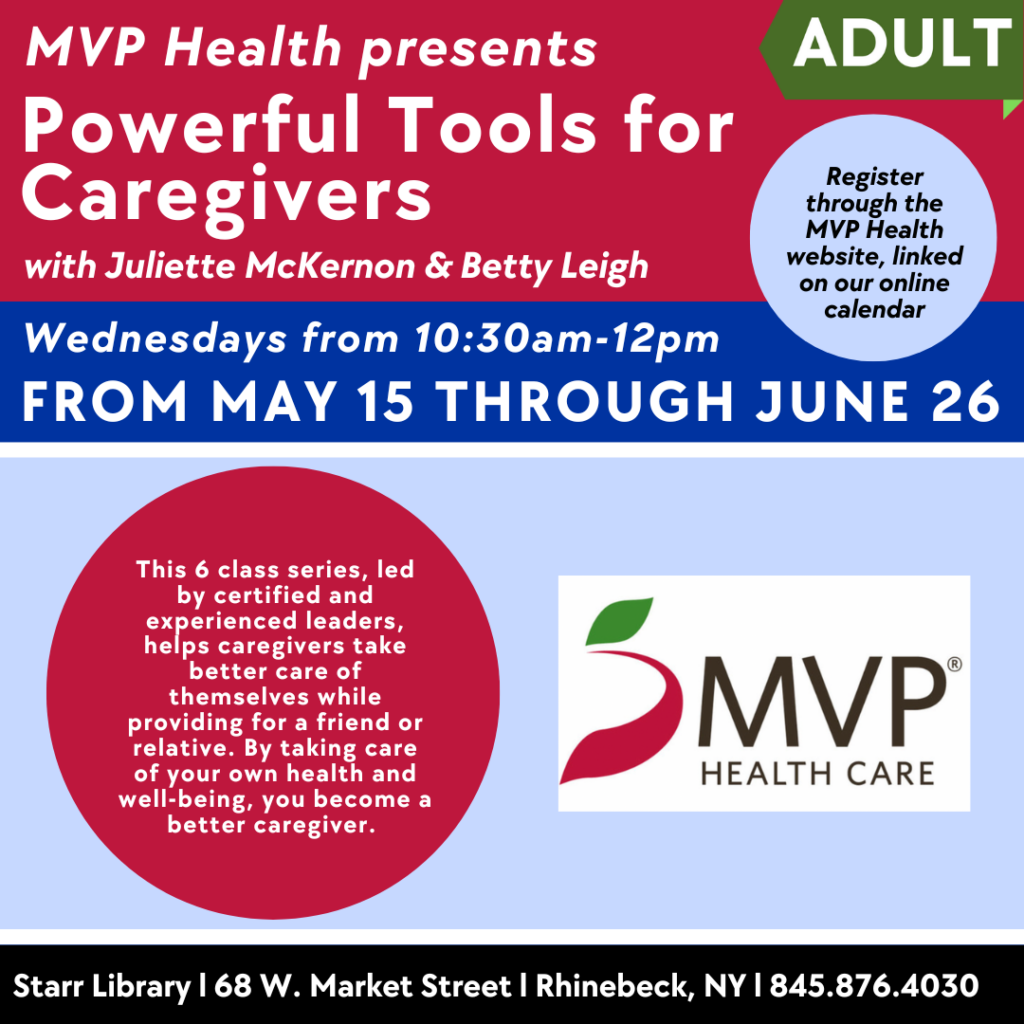 powerful tools for caregivers with MVP health - six sessions from may 15 through june 12